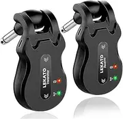 LEKATO 5.8Ghz Guitar Transmitter Receiver 4 Channels Audio Digital Wireless Guitar System 300 Feet Transmission Range