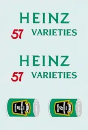 Dinky 923 Big Bedford Van | HEINZ Baked Bean Can | Transfer / Decal