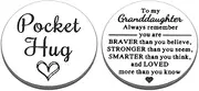 [Frvyherz] Granddaughter Gifts from Grandma - 16th 18th Birthday Gifts for Granddaughter, Pocket Hug Token, Back to School Stuff, Graduation/Wedding/Christmas/Valentine/Mother's Day Gift for Granddaughter