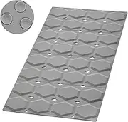 Tatulan Non-Slip Shower Mats for Inside Shower， 14 x 18 Inch Silicone Bathtub Mat Non-Slip, Bath Mat for Tub with Suction Cups, Drain Holes Bath Tub Mat (Dark Gray)