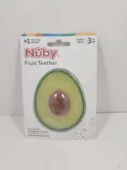 Nuby Avocado Slice All Silicone Teether - Textured Surface - Easy-to-Grasp