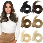 ROSEBUD Tape in Hair Extensions REMY Human Hair, Secure Skin Weft Hair Extens...