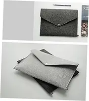 GRIRIW Stylish A4 Felt Binder 2 Pack Document Folder Holder Briefcase Bag Office School Light Grey