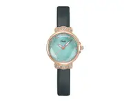 W08 Black and Green Trend Ladies Watch Compact Belt Watch Small Dial Temperament Shiny Girl Decoration Wristband Jewelry