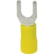 #8 Yellow Vinyl Insulated Fork/Spade Terminal Connectors 12-10 GAUGE