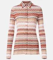 [Missoni] Missoni Zigzag lamé shirt UK 16 multicoloured