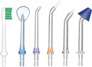Replacement Tips for Puur Smile Water Flosser – 6x Water Dental Flosser Tip | Oral Irrigator Jet Tip | Advanced Dental Care for a Healthier Mouth, Gum, and Teeth | Water Flosser Head