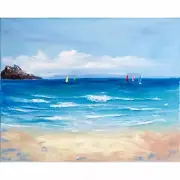 California Abstract Painting Seascape Original Canvas Art Impasto 16 by20