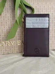 New Tory Burch FLEMING SOFT ZIP CARD / ALBAROSSA