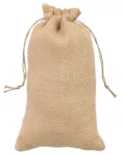 10 Burlap Bags with Natural Jute Drawstring - 6" x 10" - Sack Favor Bag - 6x10