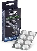De'Longhi Coffee Machine Cleaning Tabs DLSC552, Espresso Coffee Machine Cleaner, For Use with La Specialista Maestro and Prestigio Models, Pack of 8 Tabs