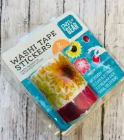 2 Rolls Sunflower Floral Petals Washi Stickers Decorative Papercraft DIY Crafts