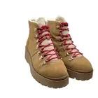 Aqua Work Boots Platforms Combat Womens Size 10 Miranda Cognac Suede Lace Up New