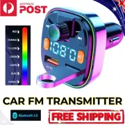 Bluetooth Handsfree Car FM Transmitter Wireless Kit MP3 Player Adapter Charger