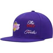 MENS MITCHELL & NESS NBA DUAL WHAMMY SNAPBACK HWC LAKERS - PURPLE