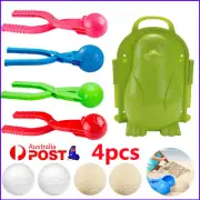 4Pcs Snowball Maker Toys Snow Toy Kit Snowball Maker Clip Spherical Duck Set AU