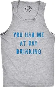 [Crazy Dog T-shirts] Mens Fitness Tank You Had Me at Day Drinking Tanktop Funny Beer Wine Drunk Party Shirt