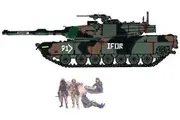 Cyber Hobby 1/35 USMC M1A1 Abrams Heavy Armor + U.S. Tank Crew Figure Set