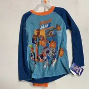 SPACE JAM 2 Piece Sleepwear Pajamas Set Boys 4/5 & 6/7 Top/Pant Basketball NWT