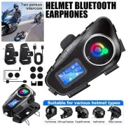Waterproof Earphone Motorcycle 500m Intercom Helmet Headset 5.3 Bluetooth