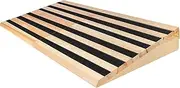 8" Rise Wooden Threshold Ramp for Home Steps, Door Ramp for Wheelchair/Walker/Cart/Scooter, Multipurpose Door Ramp with Non-Slip Stripes(35.4" W*8.0" H, Solid Wood, 800LBs Capacity)