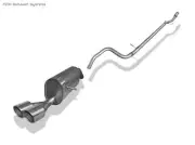 Stainless Steel Racing Complete System Peugeot 207 RC 2x100mm Round Rolled Edge