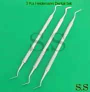 3 Pcs Heidemann Dental Plastic Amalgam Composite Filling Instruments