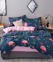 Flamingo A Quilt Doona Duvet Cover Pillow Case Set