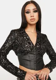Look And Learn Sequin Blazer