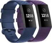 Bands for Fitbit Charge 4/3/3 SE, Soft Silicone Sport Watch Strap