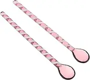 PRETYZOOM Sleek Glass Spoons Long Handles Stirring Spoons for Tea Coffee Iced Tea and Desserts