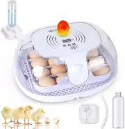 16-35 Egg Incubator for Hatching Chicks, Auto Turning, Water Top-Up, Candler