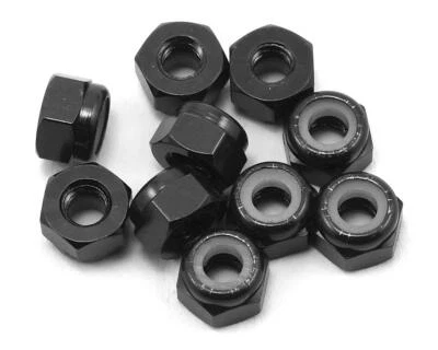 Yeah Racing 3mm Aluminum Lock Nut (10) (Black) [YEA-YA-0566BK]