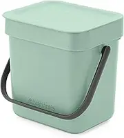 Brabantia Sort and Go Waste Bin, 3-Litre Capacity, Jade Green