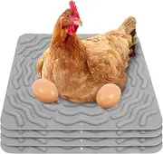 4Pcs Chicken Nesting Pad 12 inch Washable Nesting Box Pad for Chicken Coop Bedding Reusable Soft Silicone Hen Bedding Pads Laying Egg Mat for Hens Laying Egg,30.5x30.5cm