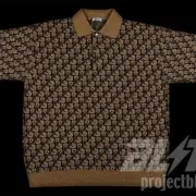 CHRISTIAN DIOR X CACTUS JACK OVERSIZED KNIT POLO TOP XS BROWN TRAVIS SCOTT SHIRT