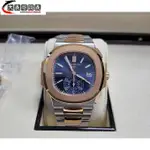 高端精品 PATEK PHILIPPE 百達翡麗 PP NAUTILUS 5980/1AR 金鷹 鸚鵡螺 計時 藍