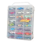 Hot Wheels Storage for 48 Toy Cars, Double Sided Toy Car Storage, Portable