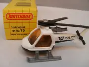 1982 MATCHBOX LESNEY SUPERFAST #75 POLICE 36 HELICOPTER MIB