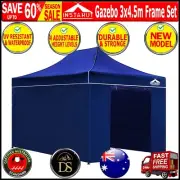Instahut Gazebo Pop Up Marquee 3x4.5m Folding Wedding Tent Gazebos Shade Blue