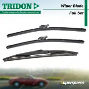 Tridon Front Rear FlexBlade Windscreen Wiper Blades for Toyota C-HR NGX10R NGX50