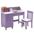 Kids Desk and Chair Set Wooden Children Student Learning Study Table w/Drawer