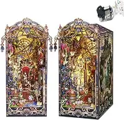 TOPBSFARNY DIY Miniature House Dollhouse Kit for Adult, 3D Creativity Booknook Bookshelf Decor Alley Model Build with LED Light, Gifts for Friends/Family (JTSL13)