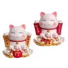 Maneki Neko Cat Piggy Bank Feng Shui Desktop Exquisite Money Piggy Bank for