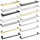 Bathroom 600-700mm Single/Double Towel Rail Rack Bar Black/Chrome/Brushed/Gold