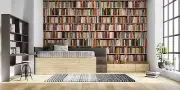 3D Bookshelf Books Wallpaper Wall Murals Removable Wallpaper 249