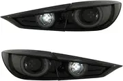 Clynex Rear Brake Lights Car Styling Taillight Tail Lights, for Mazda, 3, for Mazda,3 For Axela 2014-2018 Rear Lamp DRL+Turn Signal+Brake+Reverse Lights Rear Tail Light Car Rear Brake Light(BLACK Smok