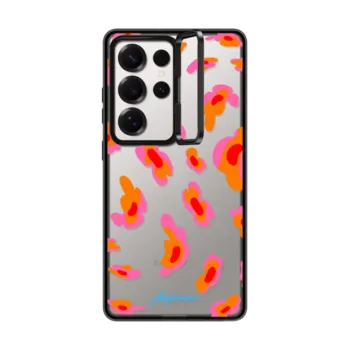 Galaxy S25 Ultra Impact Ring Stand Case Floating Flowers