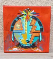 Hopi-Original Acrylic on Canvas-Native American-Hopi MAIDEN-Richard Gorman
