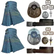 Handmade Richard Moriarty Tartan Kilt Outfit For Men CustomSize Traditional Kilt